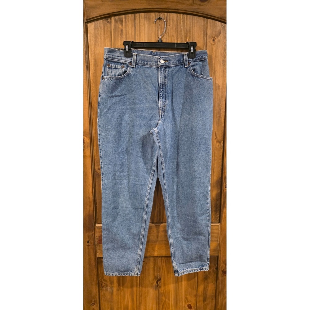 VTG Levi's 550 Tapered Leg Jeans Womens 16 Blue Relaxed Fit Medium Wash Denim